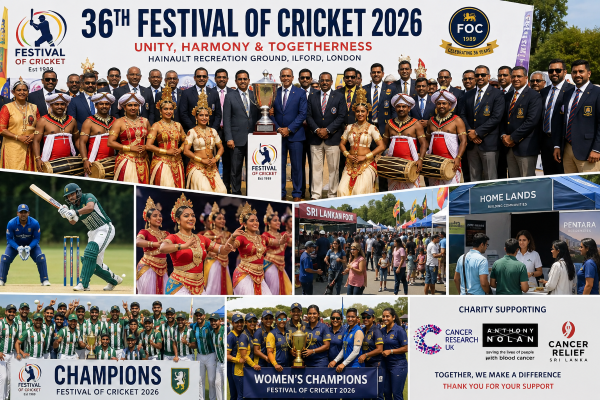 Sri Lankan Community Celebrates Cricket, Culture and Charity at 36th Festival of Cricket in London