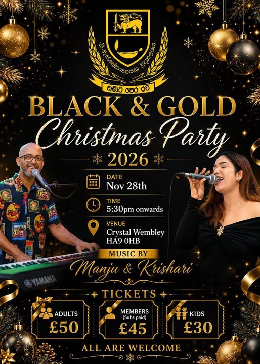The Black & Gold Christmas 2026 - 28 November 2026 - 5.30PM ONWORDS