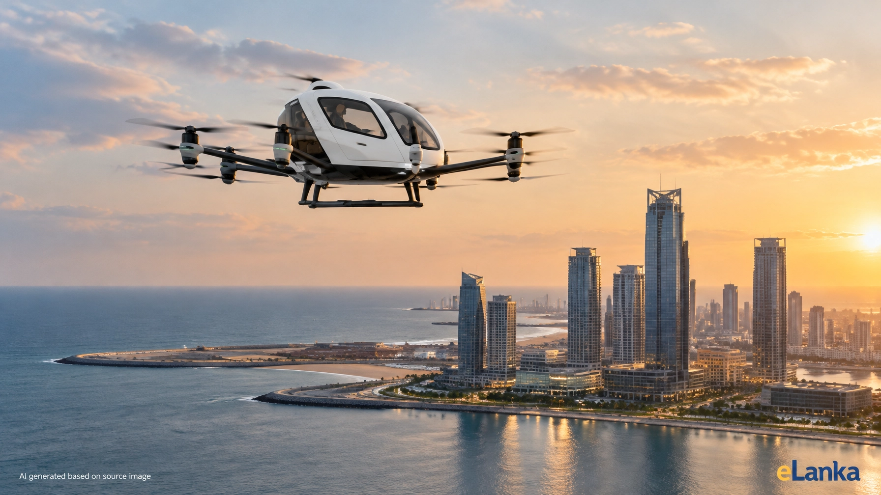 Sri Lanka’s First Passenger Drone Arrives, With Maiden Flight Set for Colombo Port City